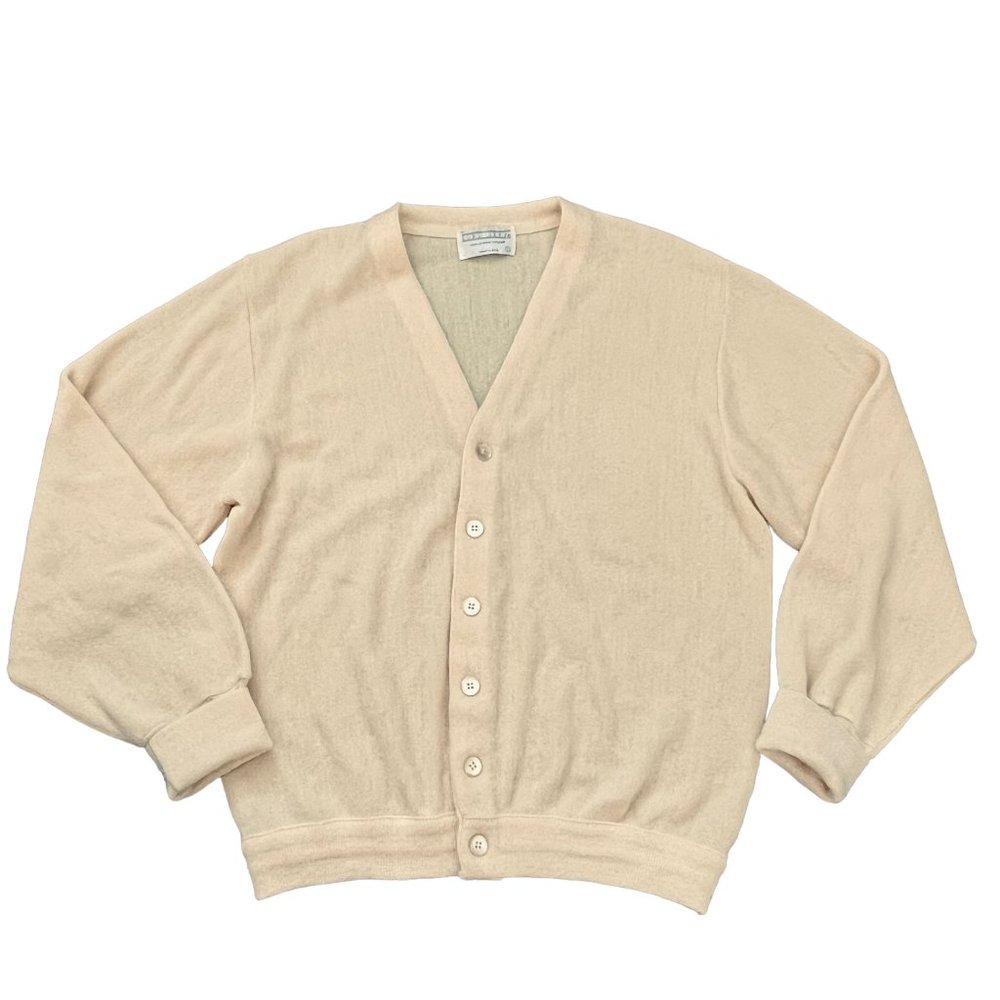 Vtg Lord Jeff‎ V Neck Button Up Cardigan Sweater Mens L Kurt Cobain Grandpacore